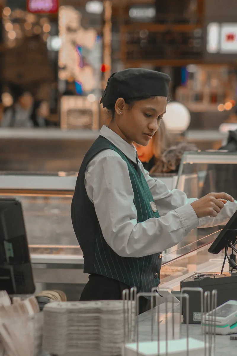 Preparing an order in a restaurant